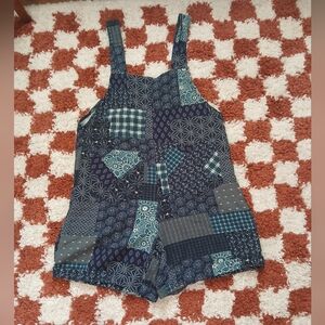 Super Cute 90s Whimsigoth Inspired Patchwork Romper